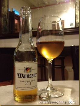 Wamssler Sparkling Mead @ Steak Frites by what2seeonline.com