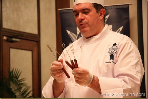 Bonbonnière Au Chocolat - Chocolate Box and Assorted Pralines cooking demo by Chef Thierry Lerallu in Le Cordon Bleu Seminar