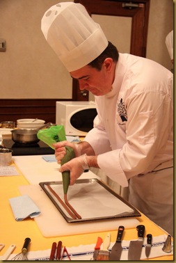 Bonbonnière Au Chocolat - Chocolate Box and Assorted Pralines cooking demo by Chef Thierry Lerallu in Le Cordon Bleu Seminar