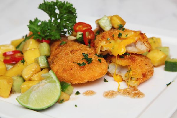 Pacific West Cheezy Fish Fillets with Mango, Cucumber & Chilli Salsa, Ck Lam, Pacific West, Penang Food Blog, What2seeonline.Com, Win Your Dream Holiday, #PacificWestMy #PWDreamHoliday, Pacific West Cheezy Fish Fillets, Pacific West Cod Fish Fingers, Pacific West Tempura Fish Cocktail, Pacific West Tempura Prawns, Pacific West Calamari Rings, Pacific West Product, Home Cooking,